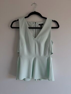 Dynamite Mint Green Peplum Top | Open Side Detail | Size S